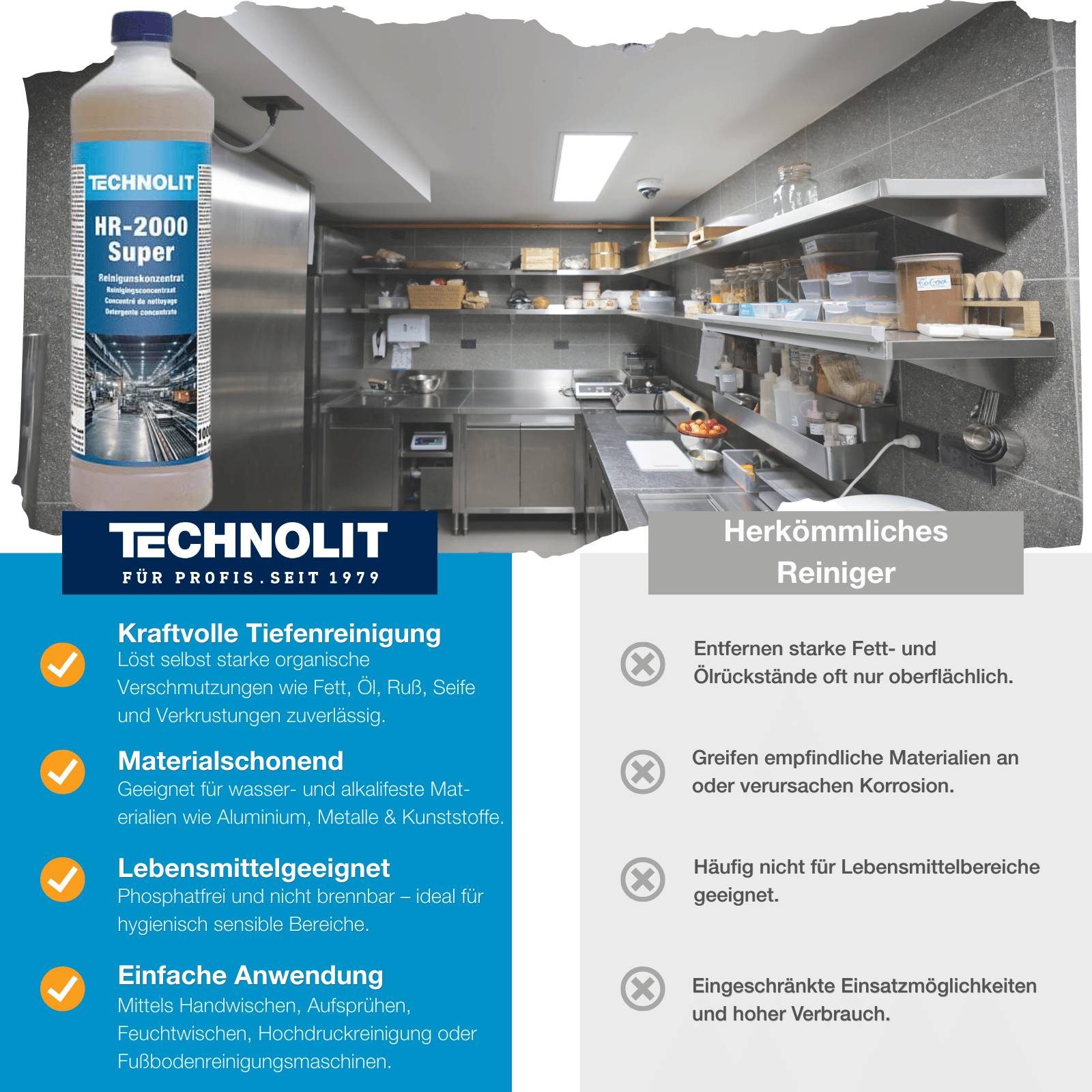 TECHNOLIT Reinigungskonzentrat HR-2000 Super - Inhalt:1 Liter