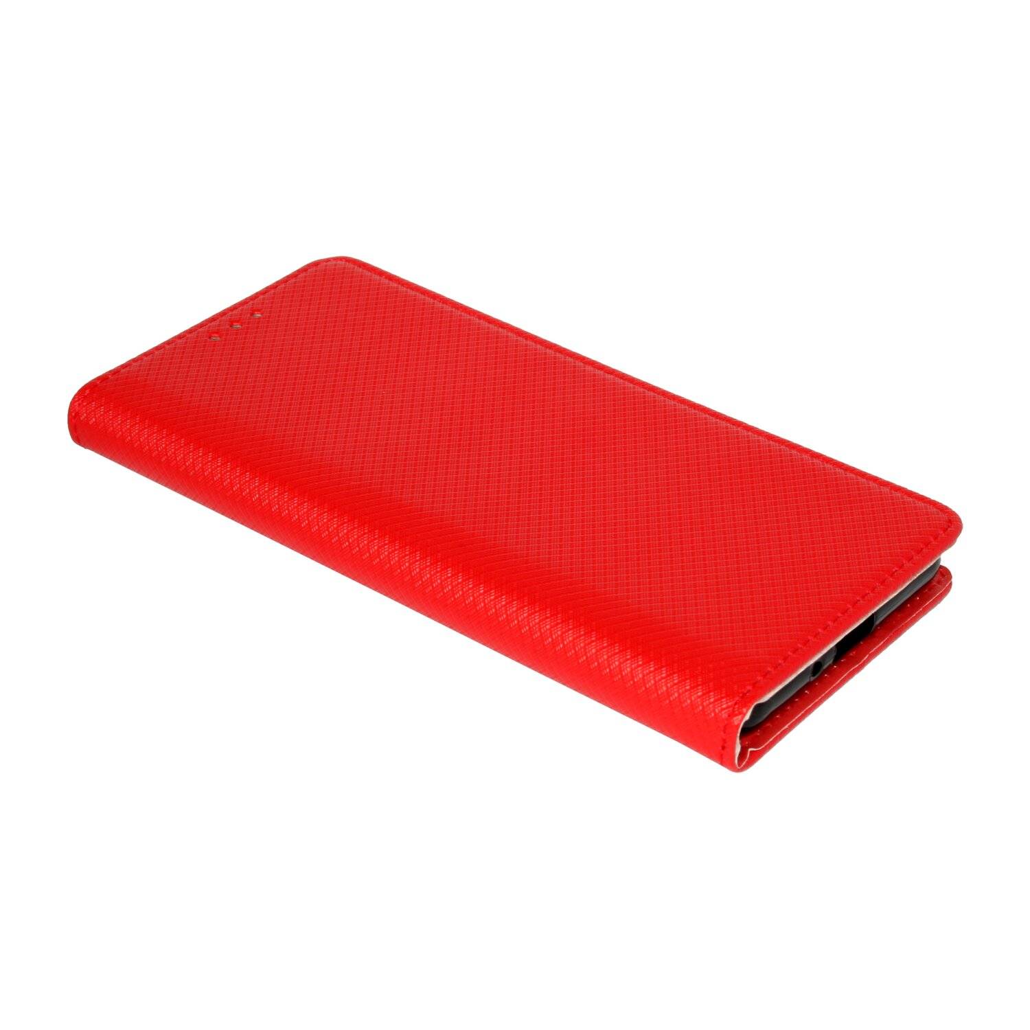 Elegante Buch-Tasche Hülle Smart Magnet kompatibel mit Sony Xperia 10 III Leder Optik Wallet Book-Style Cover Schale Rot