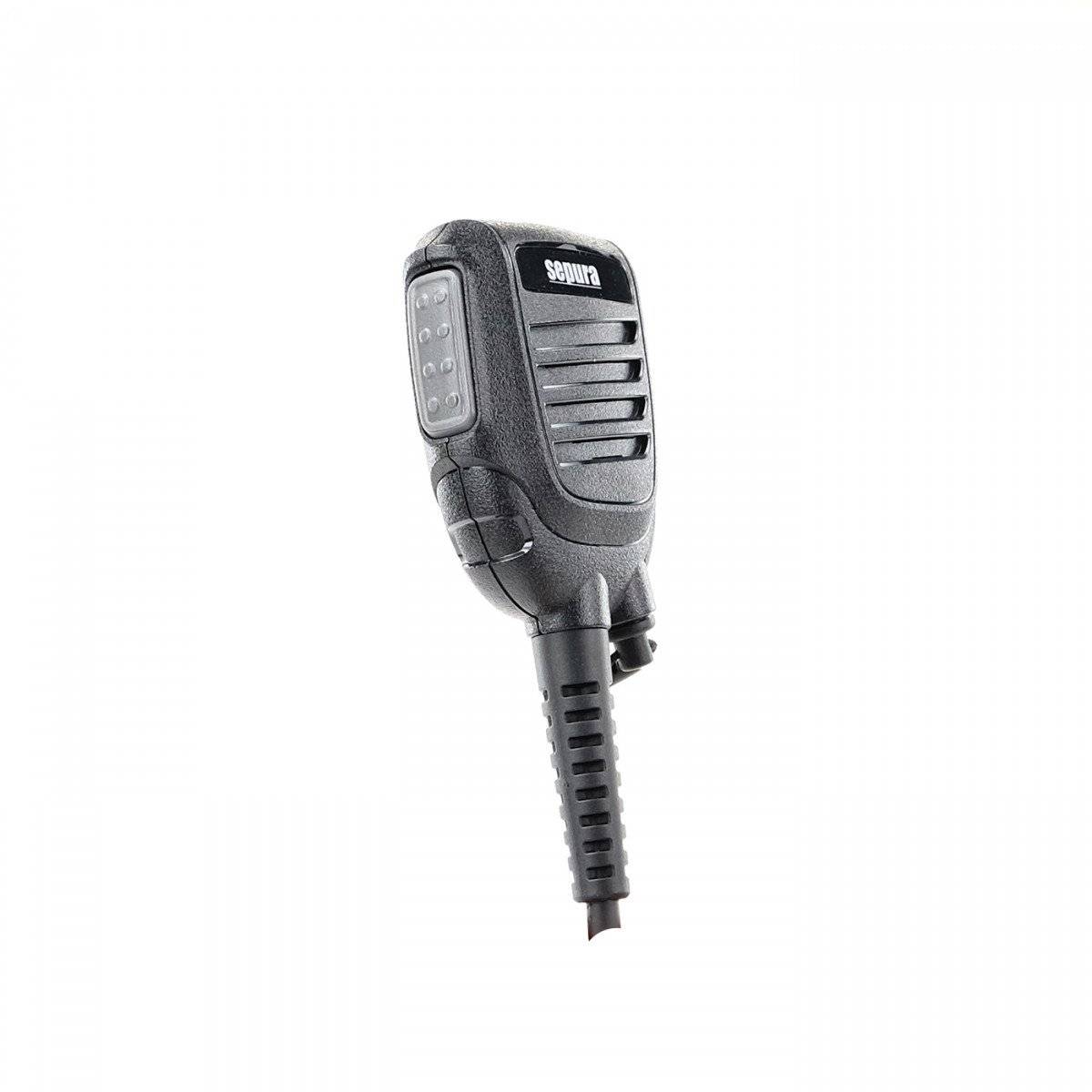 SEPURA Lautsprecher-Mikrofon mRSM mit Heavy-Duty Clip, IP67, PTT &amp; Notruf, für STP8/9000, SC20, SC21 300-01979