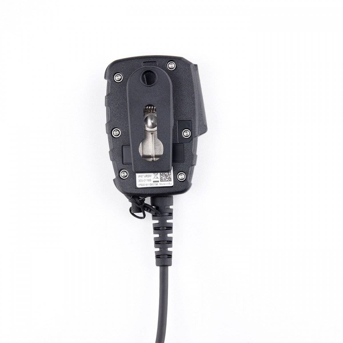 SEPURA Lautsprecher-Mikrofon ADVANCED sRSM IP67 kurz, mit Clip, 3 Tasten und Notruf, für STP8/9000, SC20, SC21, mit 31cm Kabel 300-01982