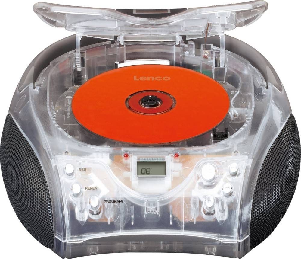 4 Stk. LENCO UKW-Radio m.CD SCD-24 transparent