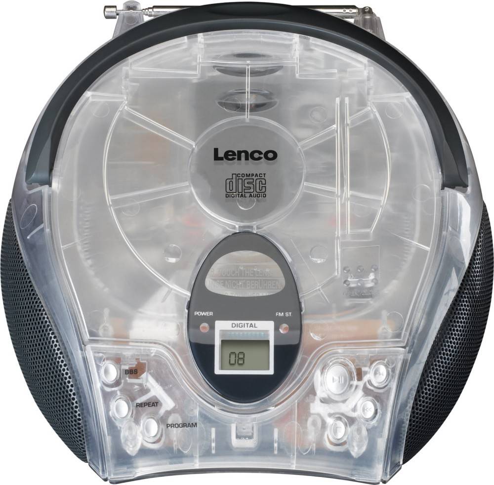 4 Stk. LENCO UKW-Radio m.CD SCD-24 transparent