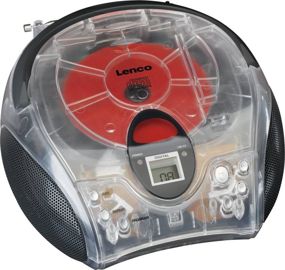 4 Stk. LENCO UKW-Radio m.CD SCD-24 transparent