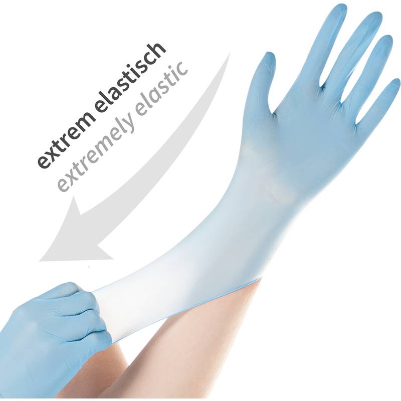 HYGOSTAR Nitril-Handschuh SAFE SUPER STRETCH, M, weiß