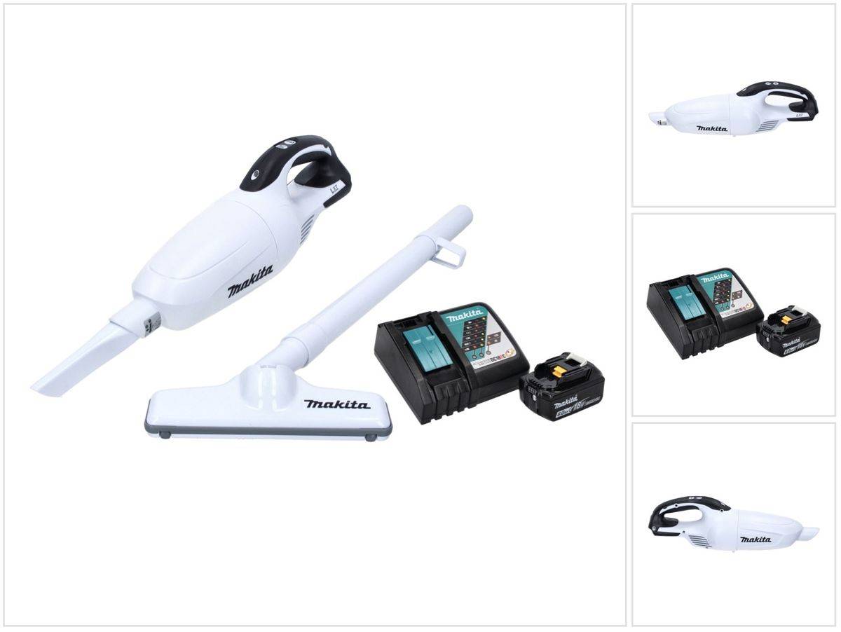 Makita DCL 181 FRG1W Akku Staubsauger 18 V Weiß + 1x Akku 6,0 Ah + Ladegerät