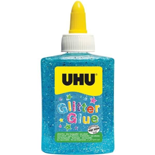 Glitzerkleber 90g blau