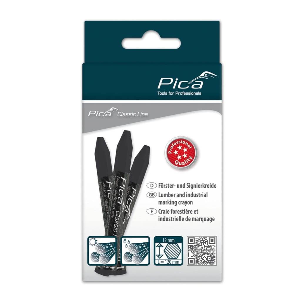Pica Förster- und Signierkreide Classic Pro 590 12 Stück 12 x 120 mm Schwarz