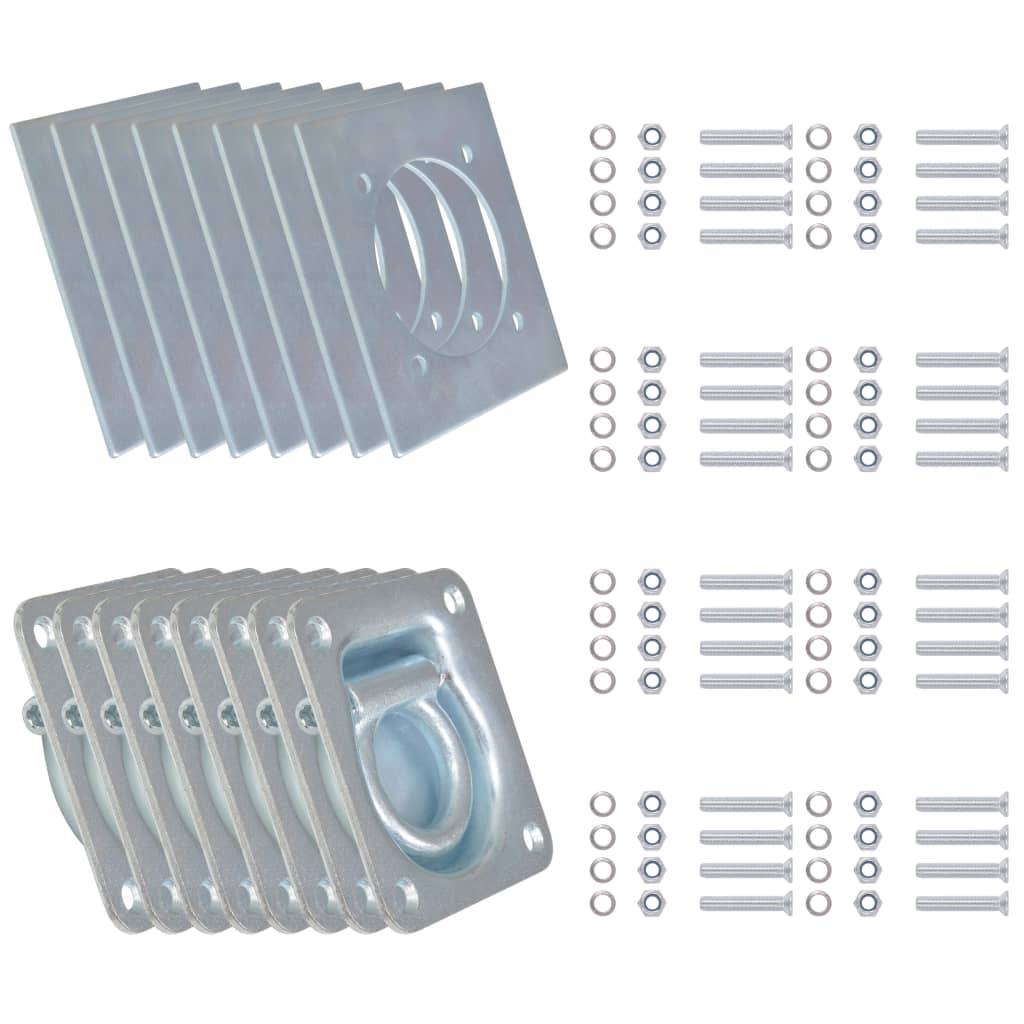 vidaXL Zurrösen für Anhänger 8 Stk. Verzinkter Stahl 2000 kg