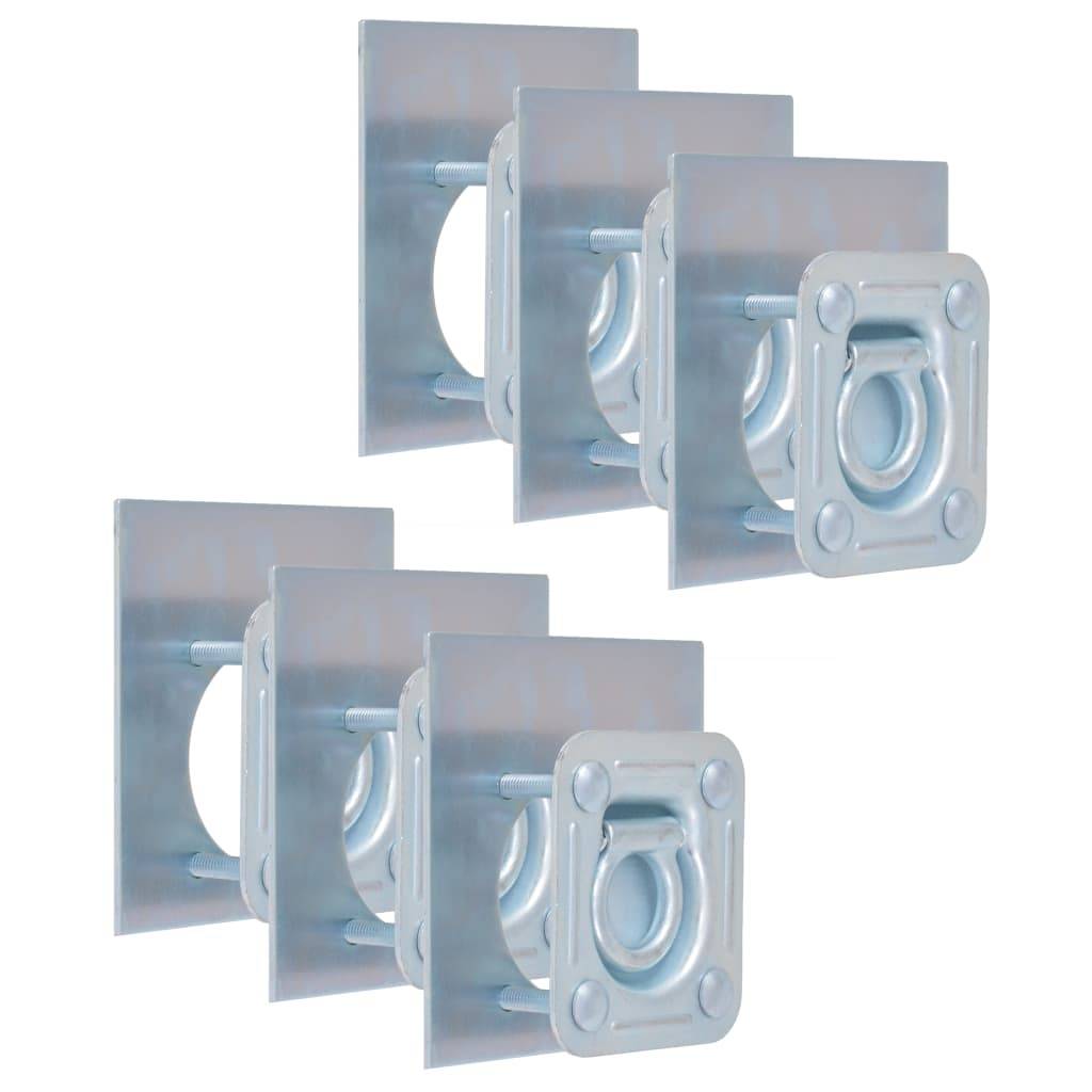 vidaXL Zurrösen für Anhänger 6 Stk. Verzinkter Stahl 2000 kg