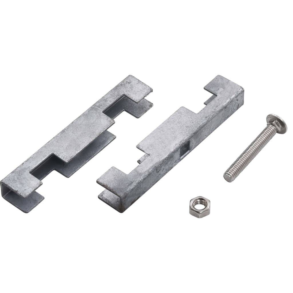 vidaXL U-Mattenverbinder 10 Sets Silbern