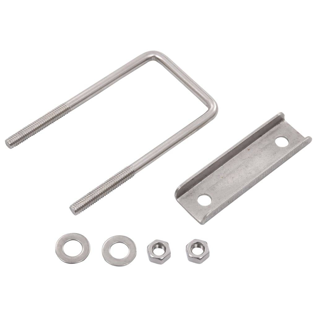 vidaXL U-Bügel für Zaunpfosten 25 Sets 60 x 40 mm