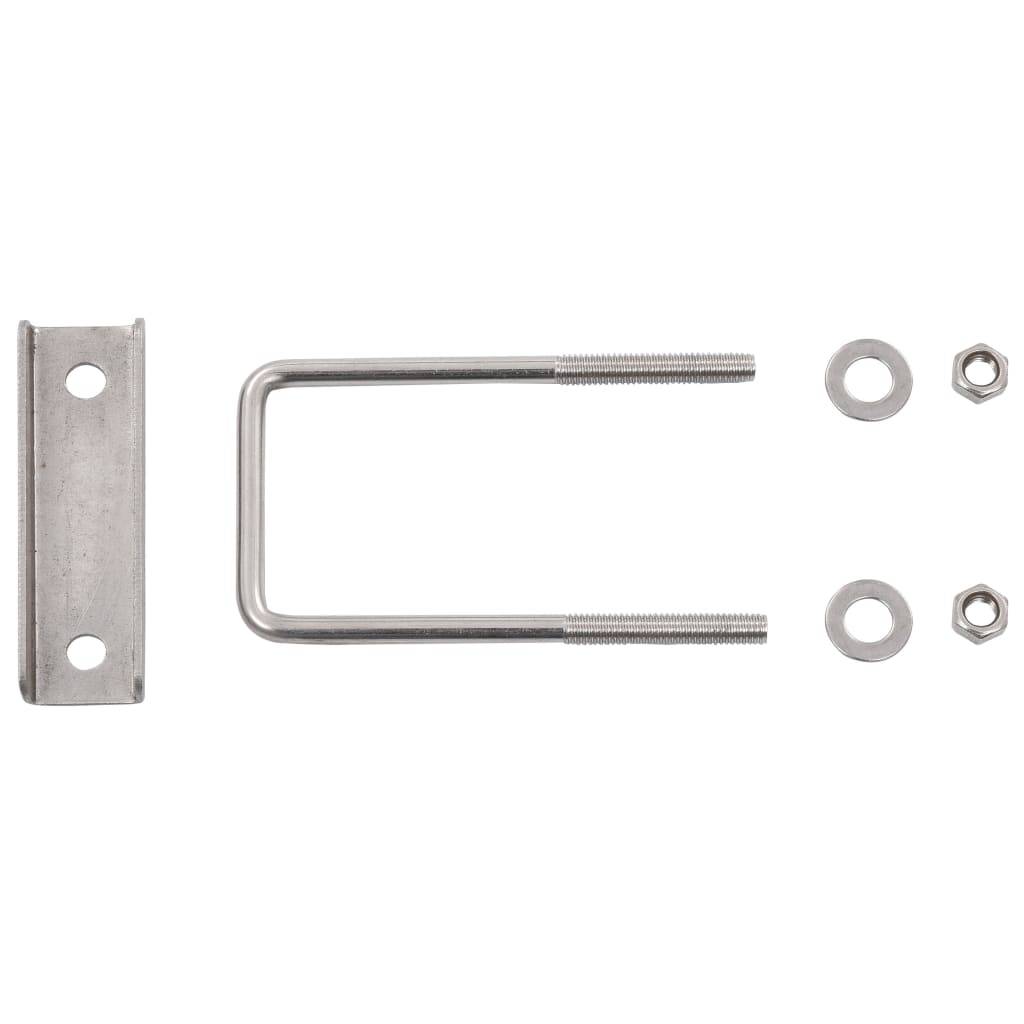 vidaXL U-Bügel für Zaunpfosten 25 Sets 60 x 40 mm