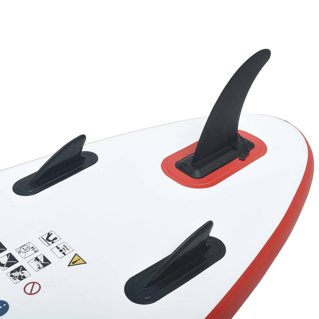 vidaXL Stand Up Paddle Board SUP Aufblasbar Rot und Weiß