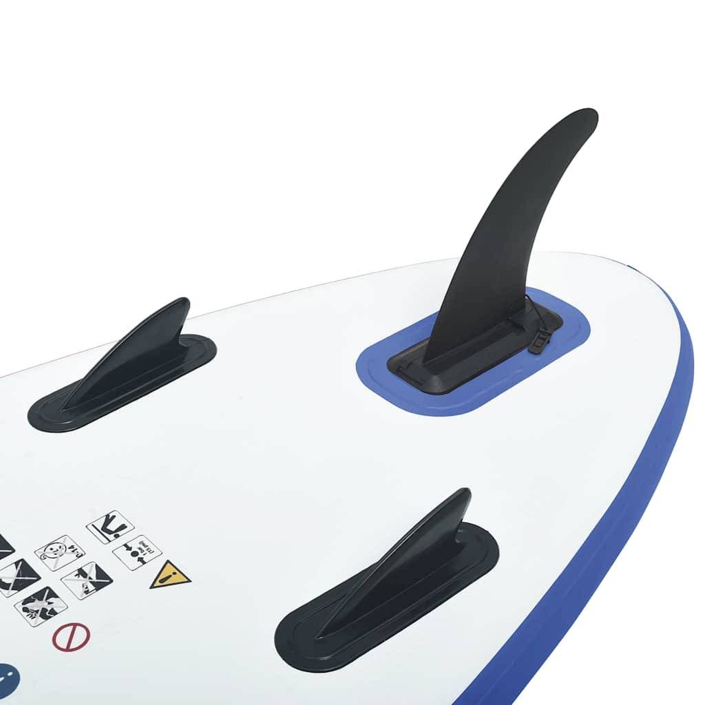 vidaXL SUP-Board Aufblasbar Blau und Weiß