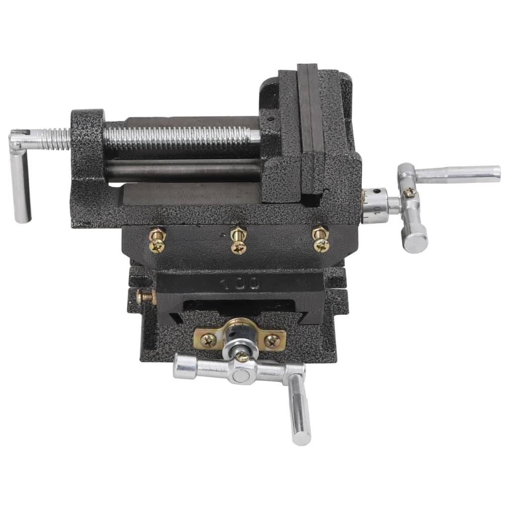 vidaXL Maschinenschraubstock Kreuztisch Handbetrieb 78 mm