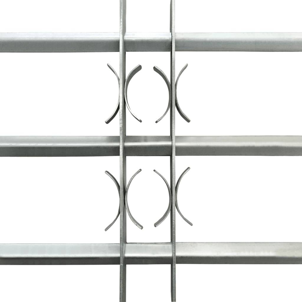 vidaXL Fenstergitter Verstellbar mit 3 Querstäben 500-650 mm