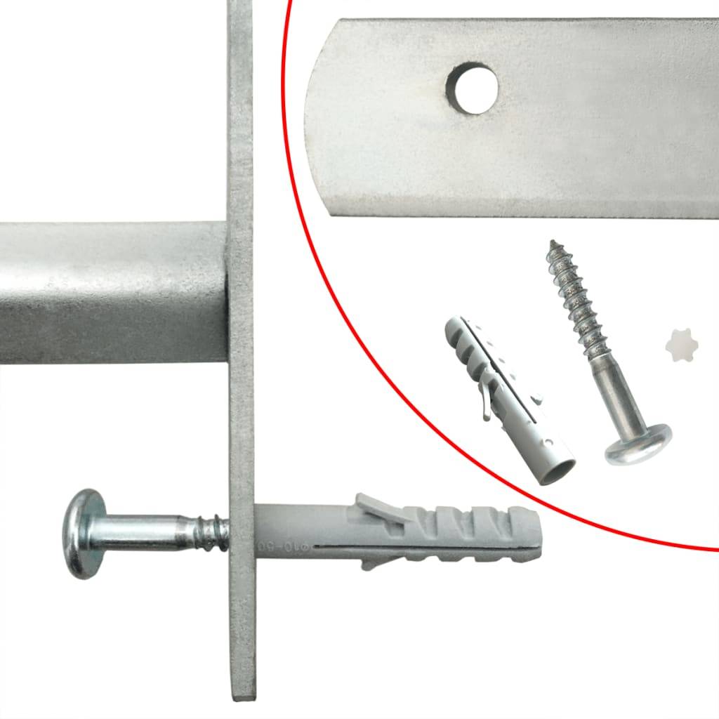 vidaXL Fenstergitter Verstellbar mit 3 Querstäben 500-650 mm