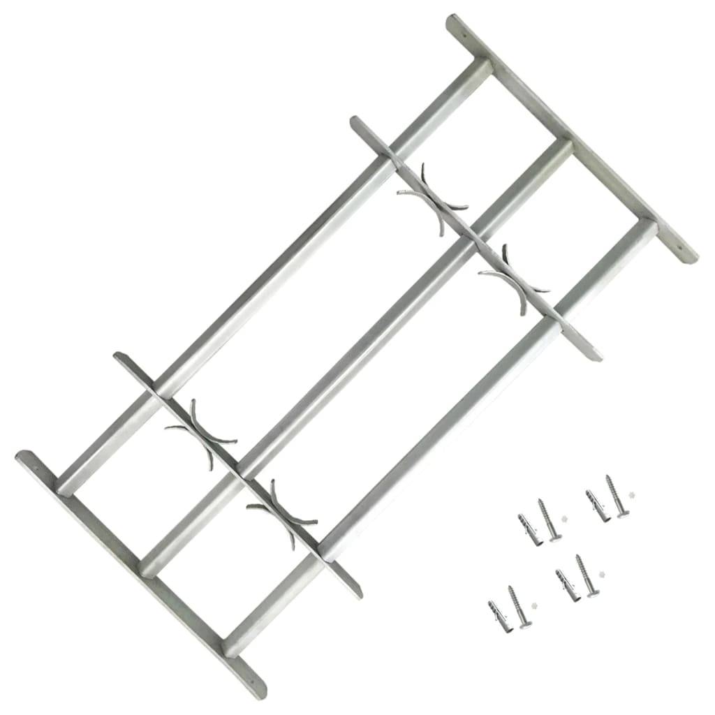 vidaXL Fenstergitter Verstellbar mit 3 Querstäben 700-1050 mm