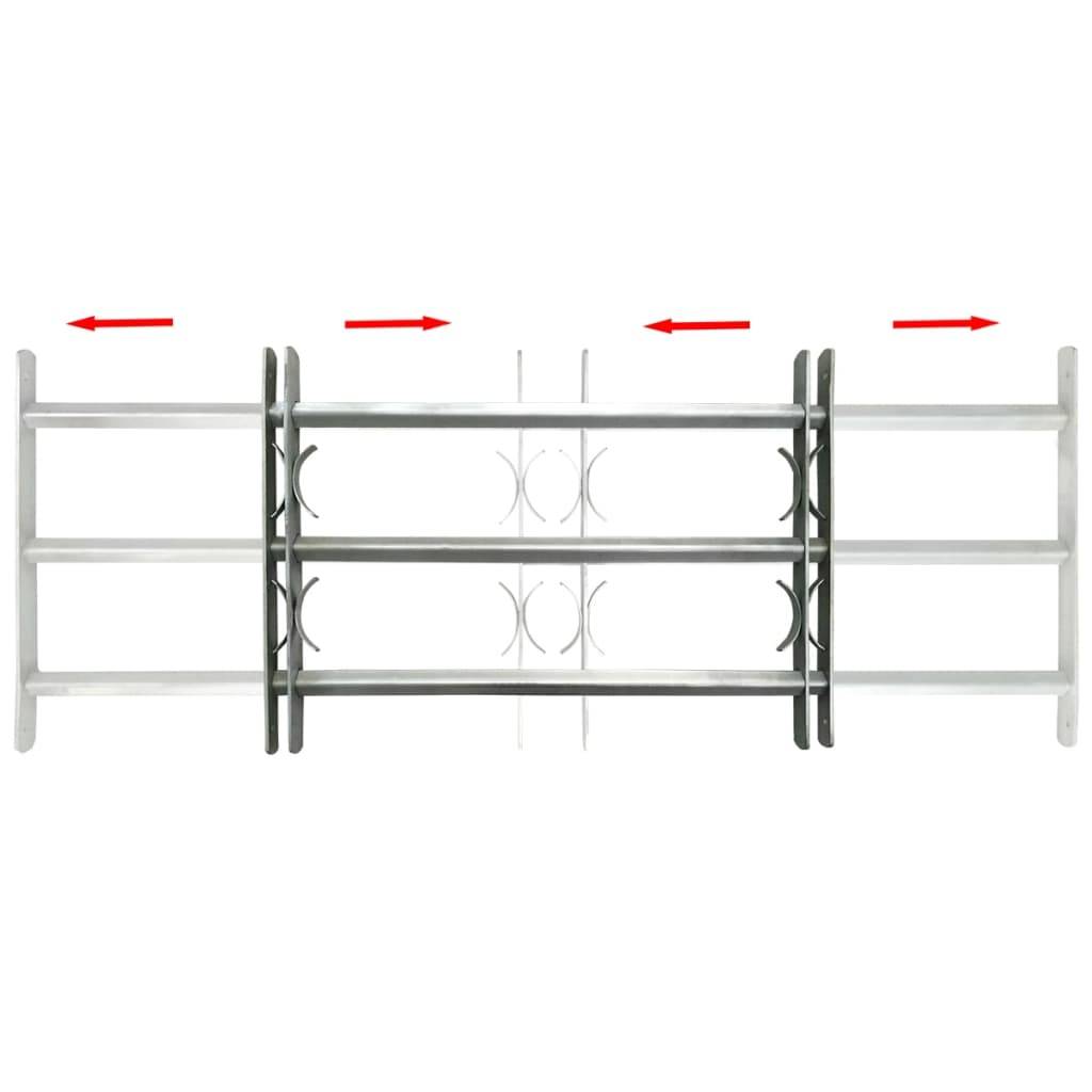 vidaXL Fenstergitter Verstellbar mit 3 Querstäben 1000-1500 mm