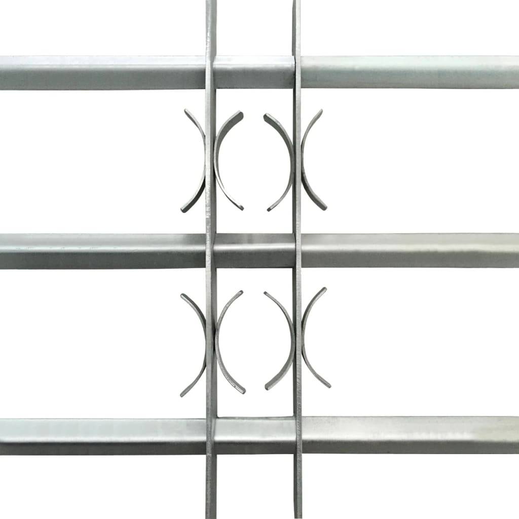 vidaXL Fenstergitter Verstellbar mit 3 Querstäben 700-1050 mm