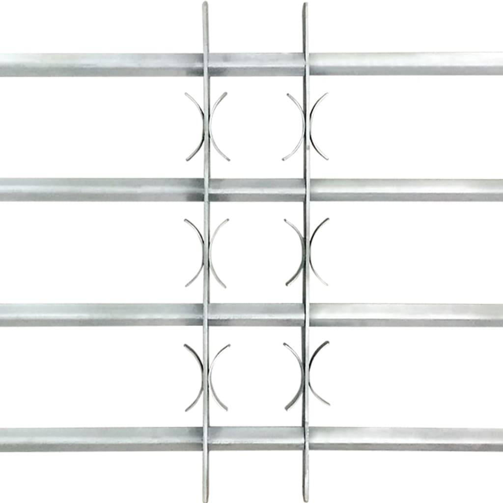 vidaXL Fenstergitter Verstellbar mit 4 Querstäben 500-650 mm