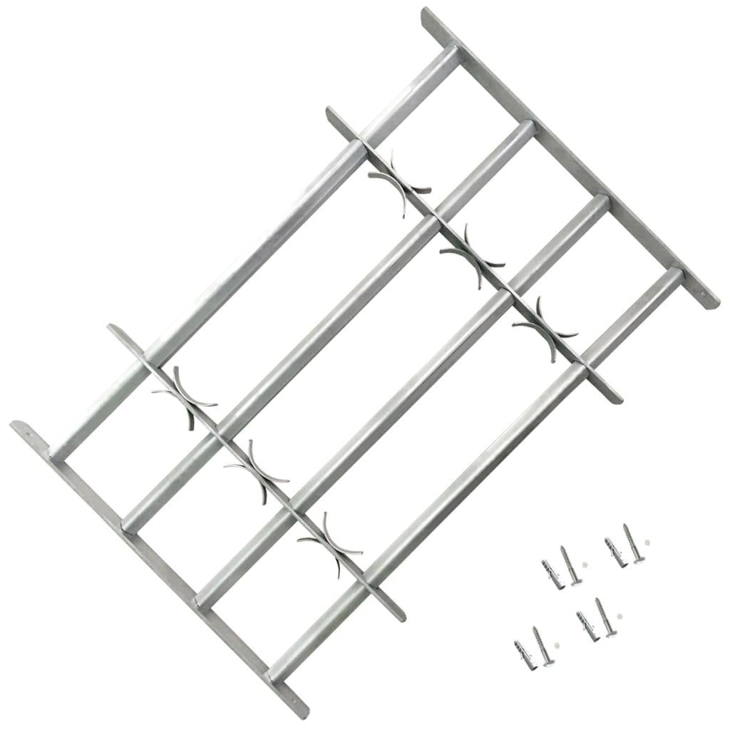 vidaXL Fenstergitter Verstellbar mit 4 Querstäben 1000-1500 mm
