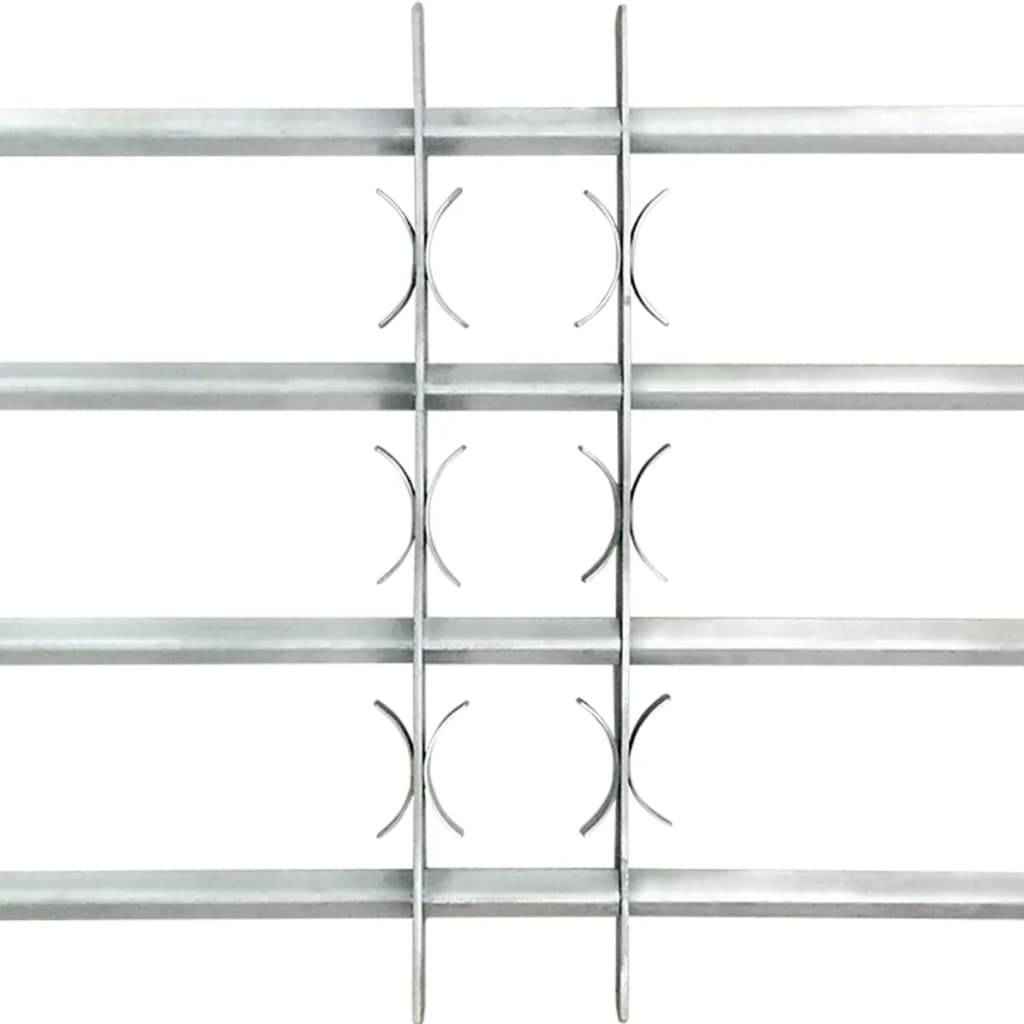 vidaXL Fenstergitter Verstellbar mit 4 Querstäben 1000-1500 mm