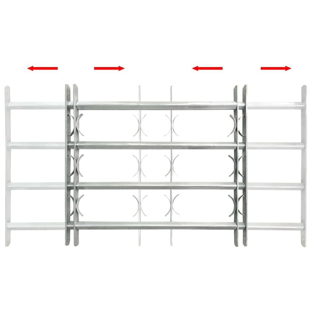 vidaXL Fenstergitter Verstellbar mit 4 Querstäben 1000-1500 mm
