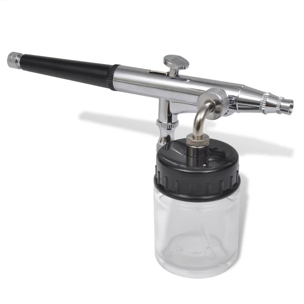 vidaXL Airbrush-Set mit Glasbehälter 0,2 / 0,3 / 0,5 mm Düsen