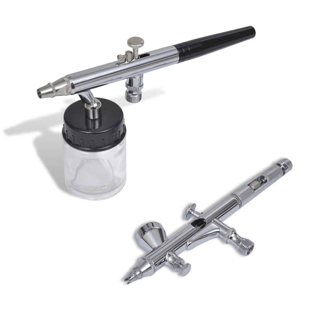 vidaXL Airbrush-Set mit 2 Pistolen