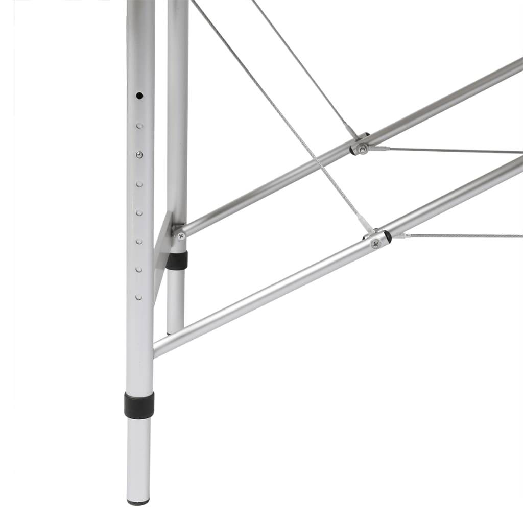 vidaXL Massageliege Klappbar 2-Zonen mit Aluminiumgestell Cremeweiß