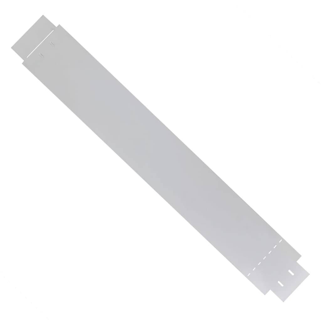 vidaXL Flexible Rasenkante 10-er Set Verzinkter Stahl 100x14 cm