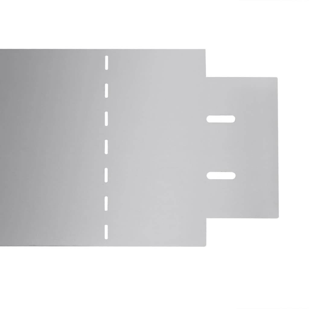 vidaXL Flexible Rasenkante 15-er Set Verzinkter Stahl 100x14 cm