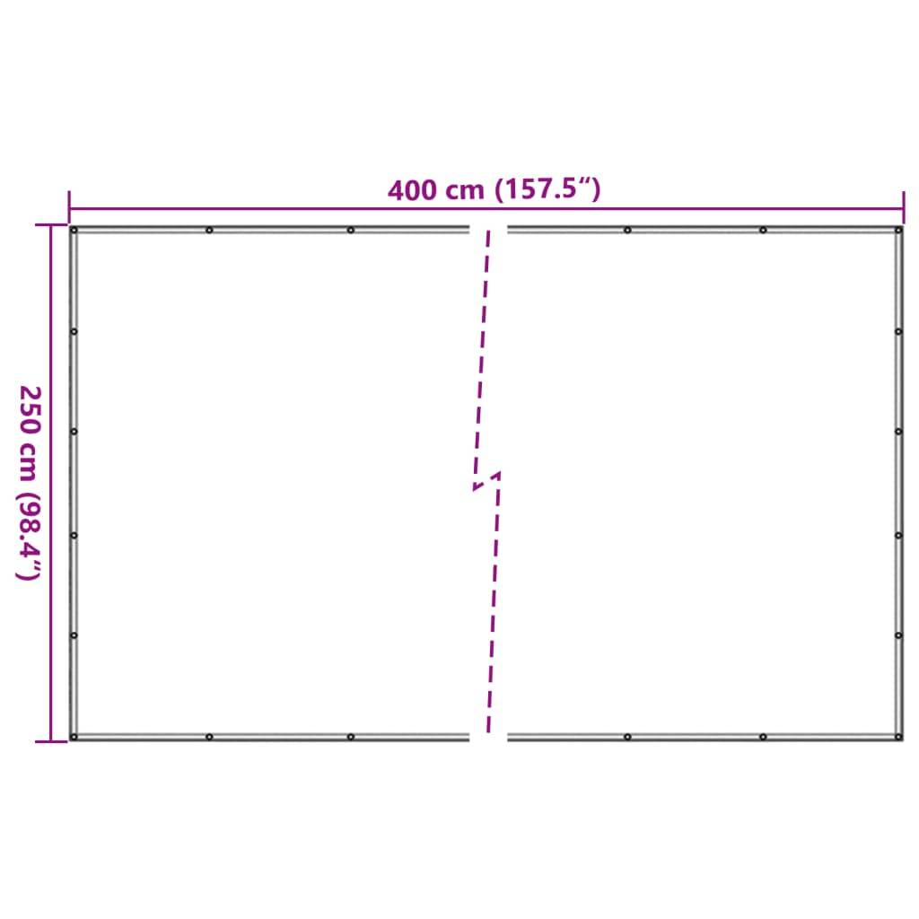 vidaXL Anhängernetz HDPE 2,5x4 m Schwarz