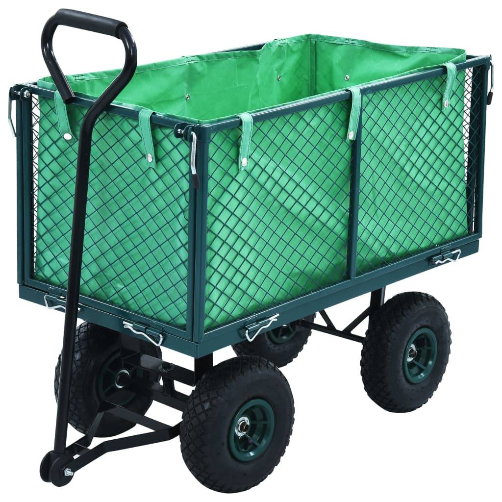 vidaXL Gartenwagen Grün 350 kg