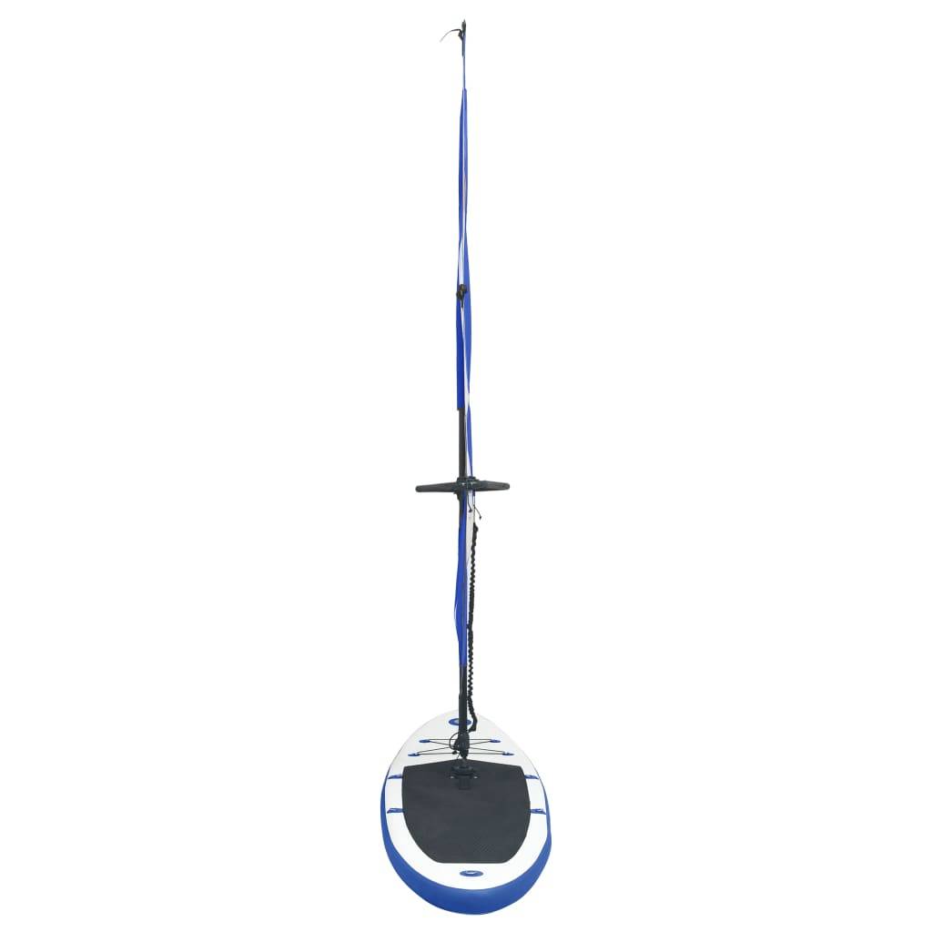 vidaXL Aufblasbares SUP-Board mit Segel Set Blau und Weiß