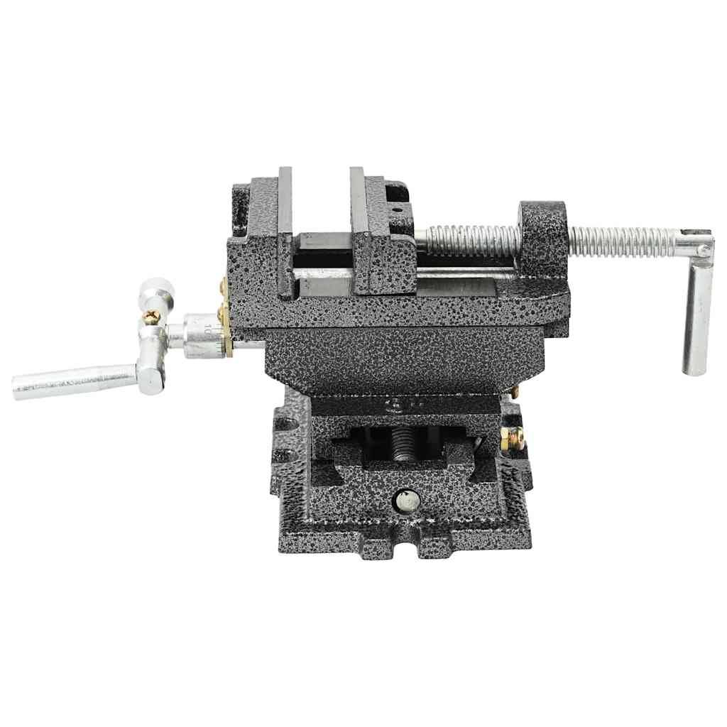 vidaXL Schraubstock Kreuztisch Handbetrieben 70 mm