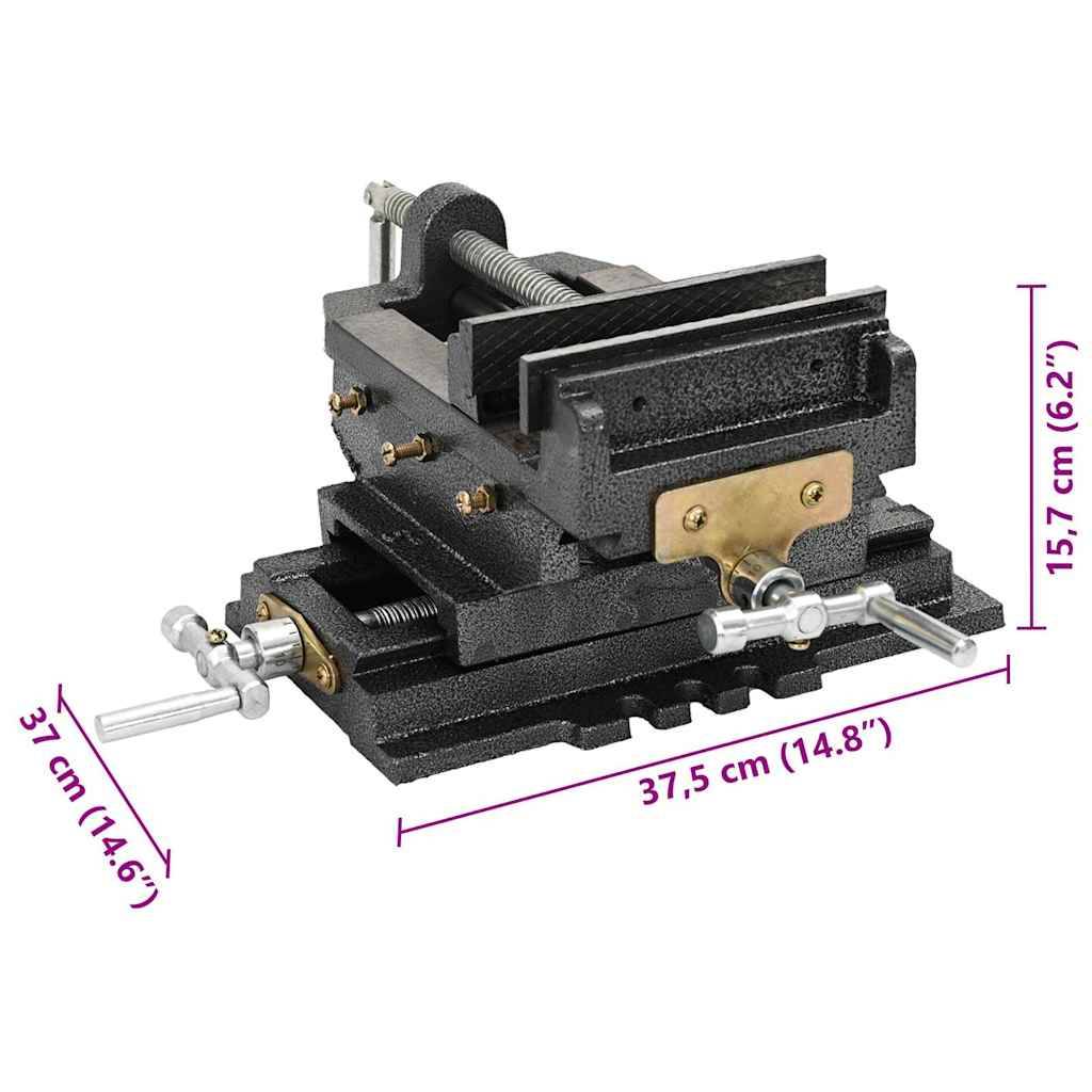 vidaXL Schraubstock Kreuztisch Handbetrieben 150 mm