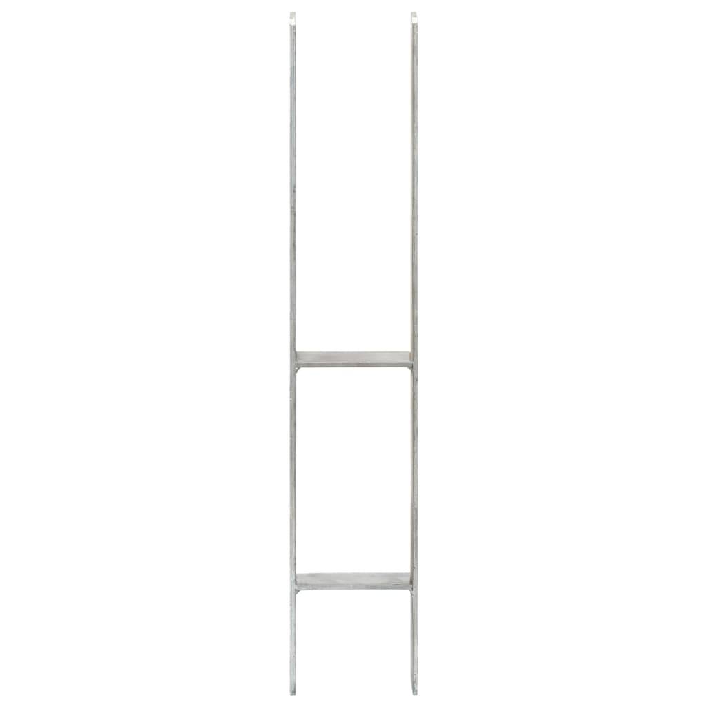vidaXL Pfostenträger 6 Stk. Silbern 10×6×60 cm Verzinkter Stahl