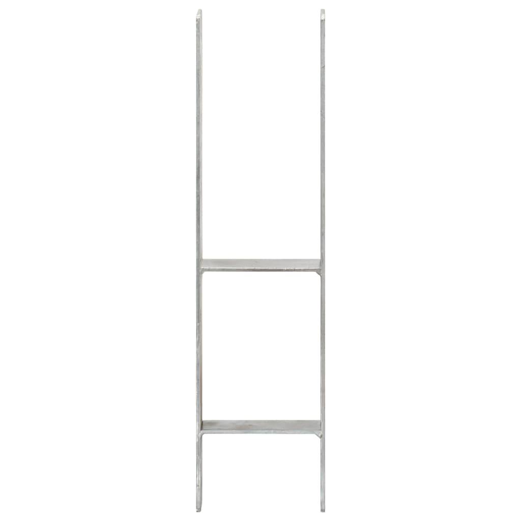 vidaXL Pfostenträger 6 Stk. Silbern 14×6×60 cm Verzinkter Stahl