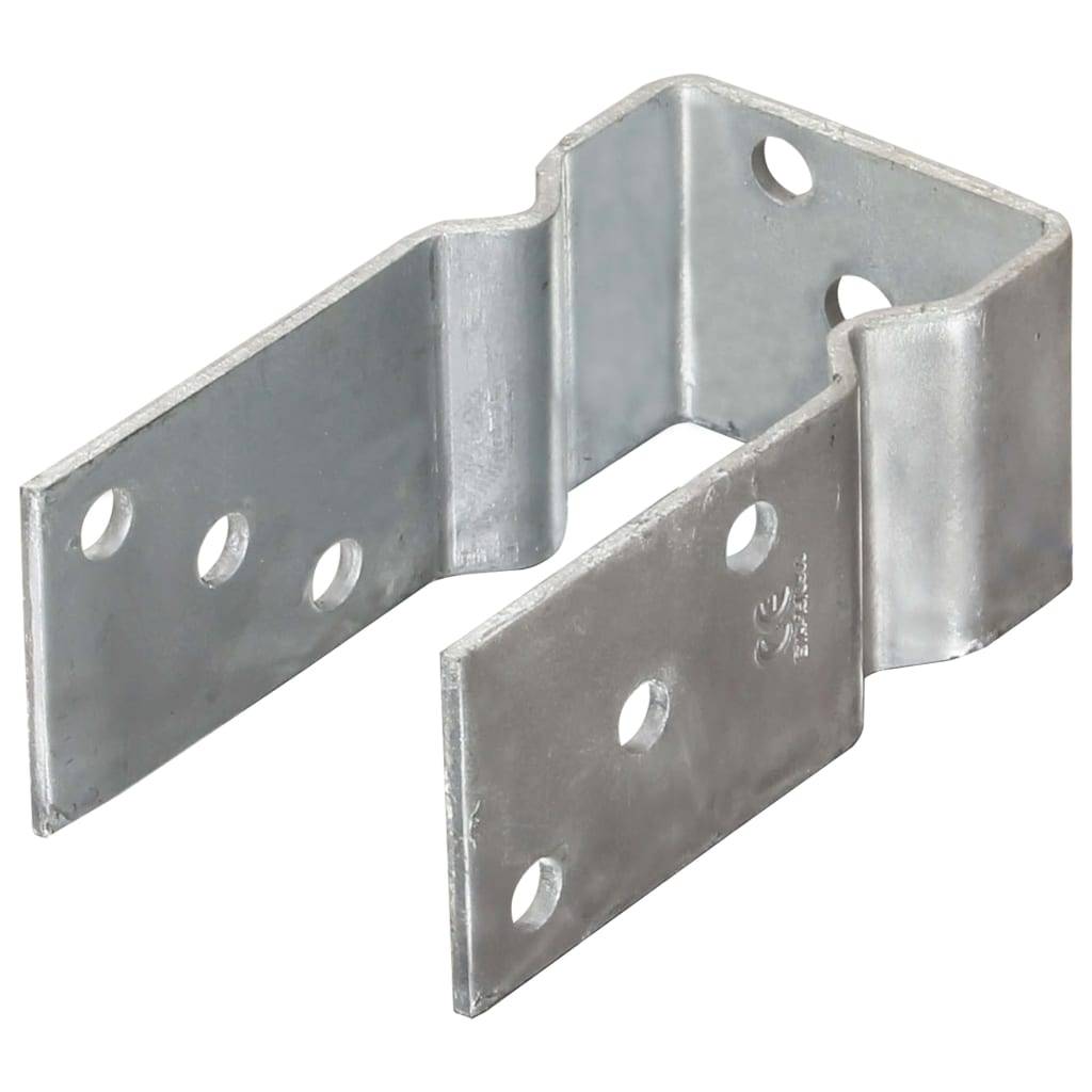 vidaXL Pfostenträger 6 Stk. Silbern 7×6×15 cm Verzinkter Stahl