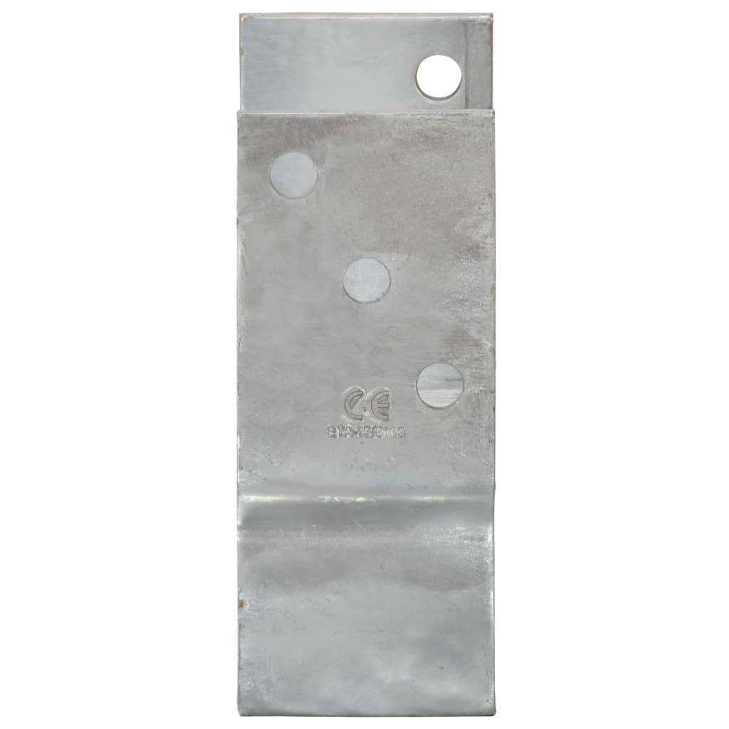 vidaXL Pfostenträger 12 Stk. Silbern 12x6x15 cm Verzinkter Stahl