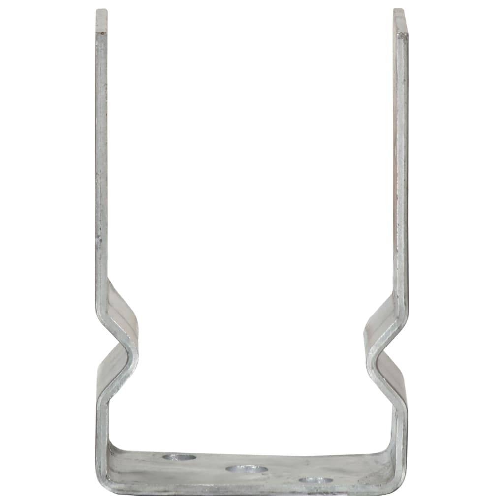 vidaXL Pfostenträger 12 Stk. Silbern 9×6×15 cm Verzinkter Stahl