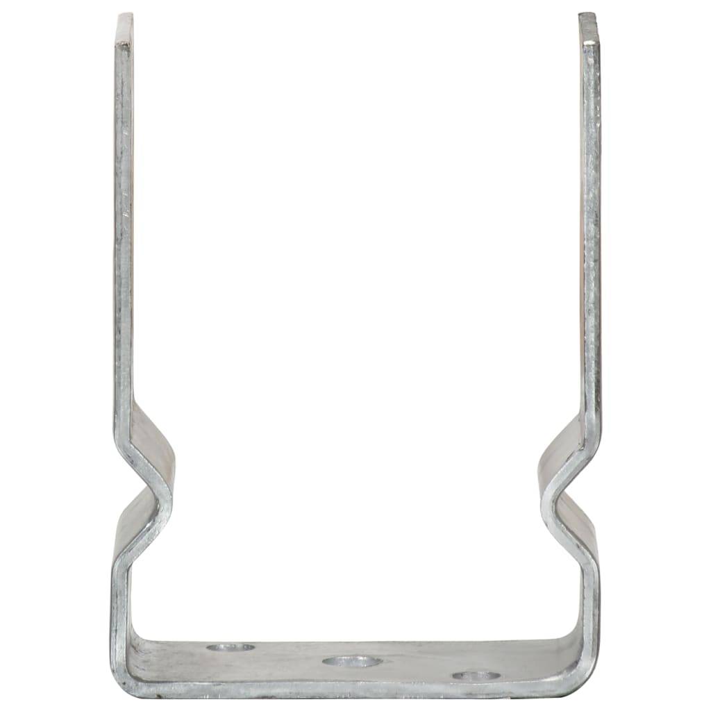 vidaXL Pfostenträger 6 Stk. Silbern 10×6×15 cm Verzinkter Stahl
