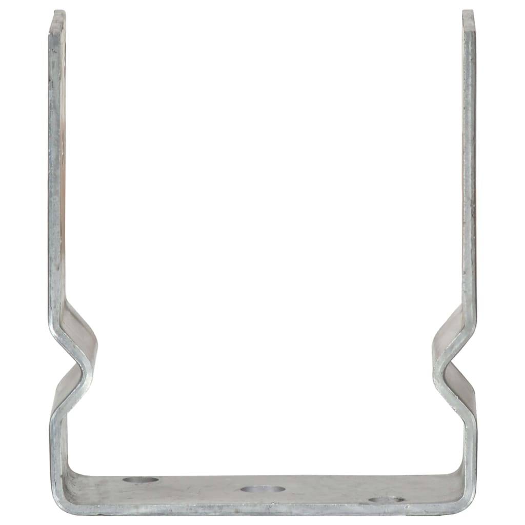 vidaXL Pfostenträger 12 Stk. Silbern 12x6x15 cm Verzinkter Stahl