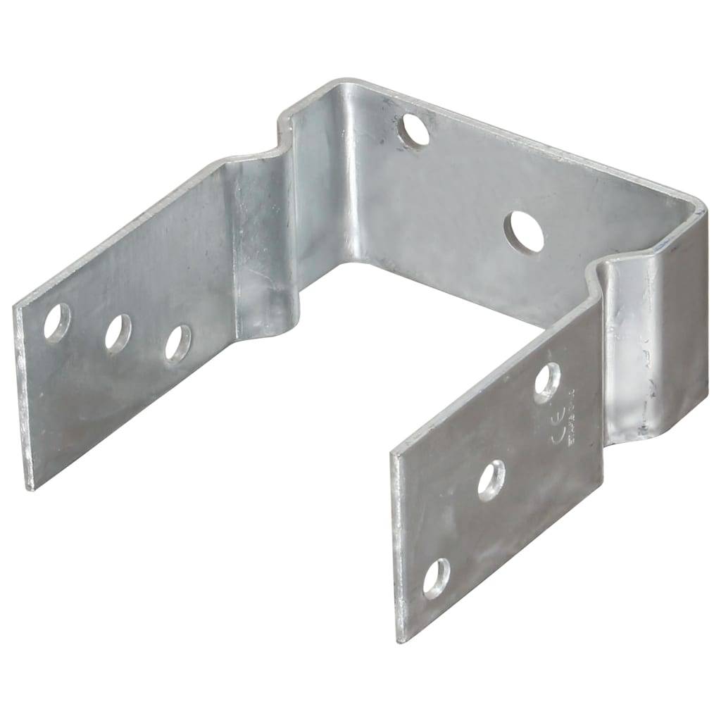 vidaXL Pfostenträger 12 Stk. Silbern 12x6x15 cm Verzinkter Stahl