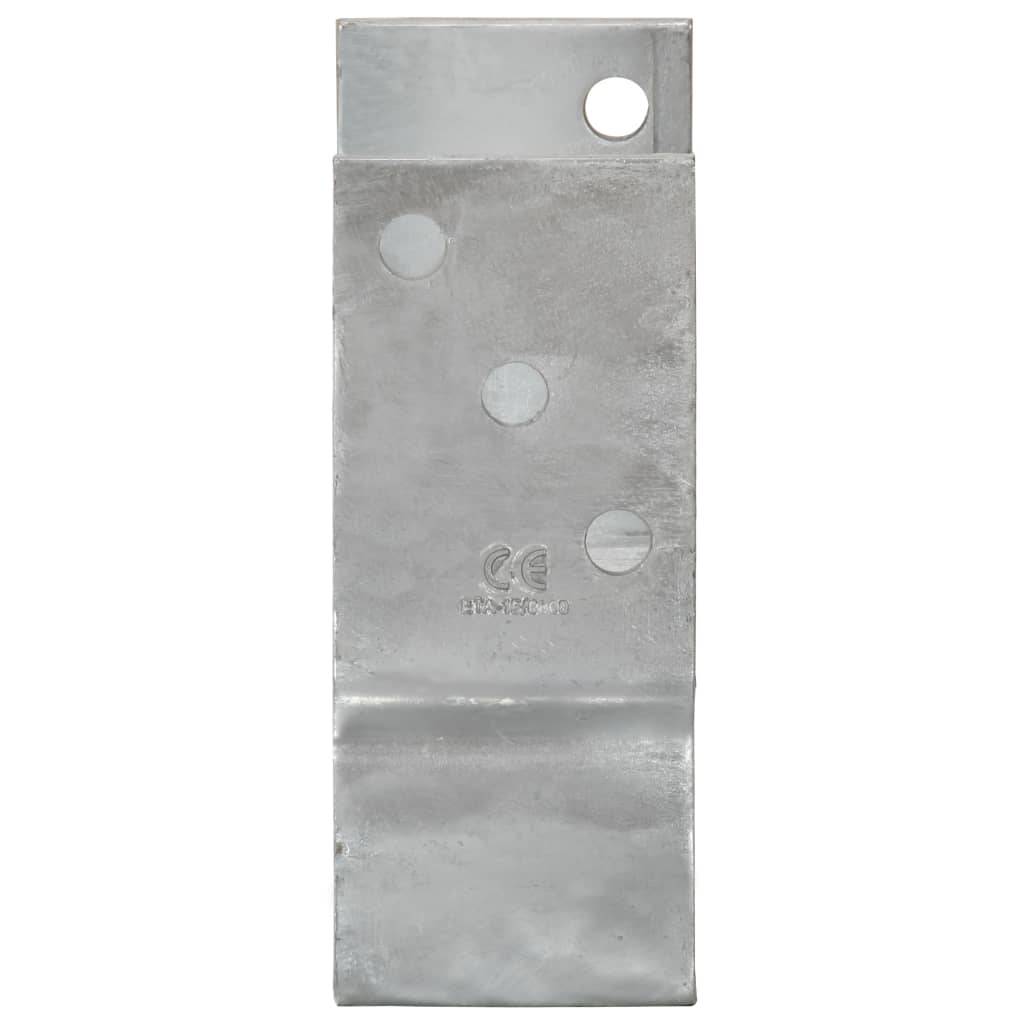 vidaXL Pfostenträger 12 Stk. Silbern 14×6×15 cm Verzinkter Stahl