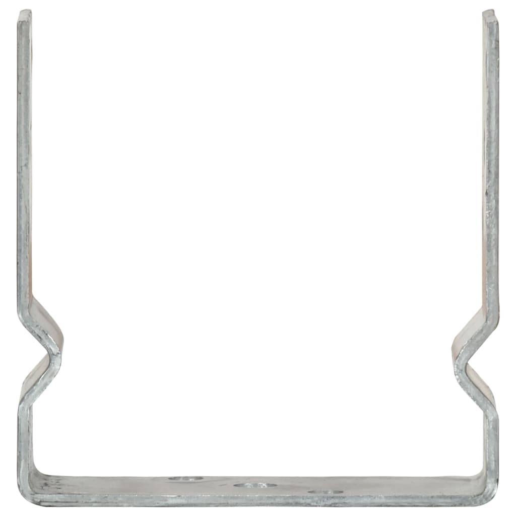 vidaXL Pfostenträger 12 Stk. Silbern 14×6×15 cm Verzinkter Stahl