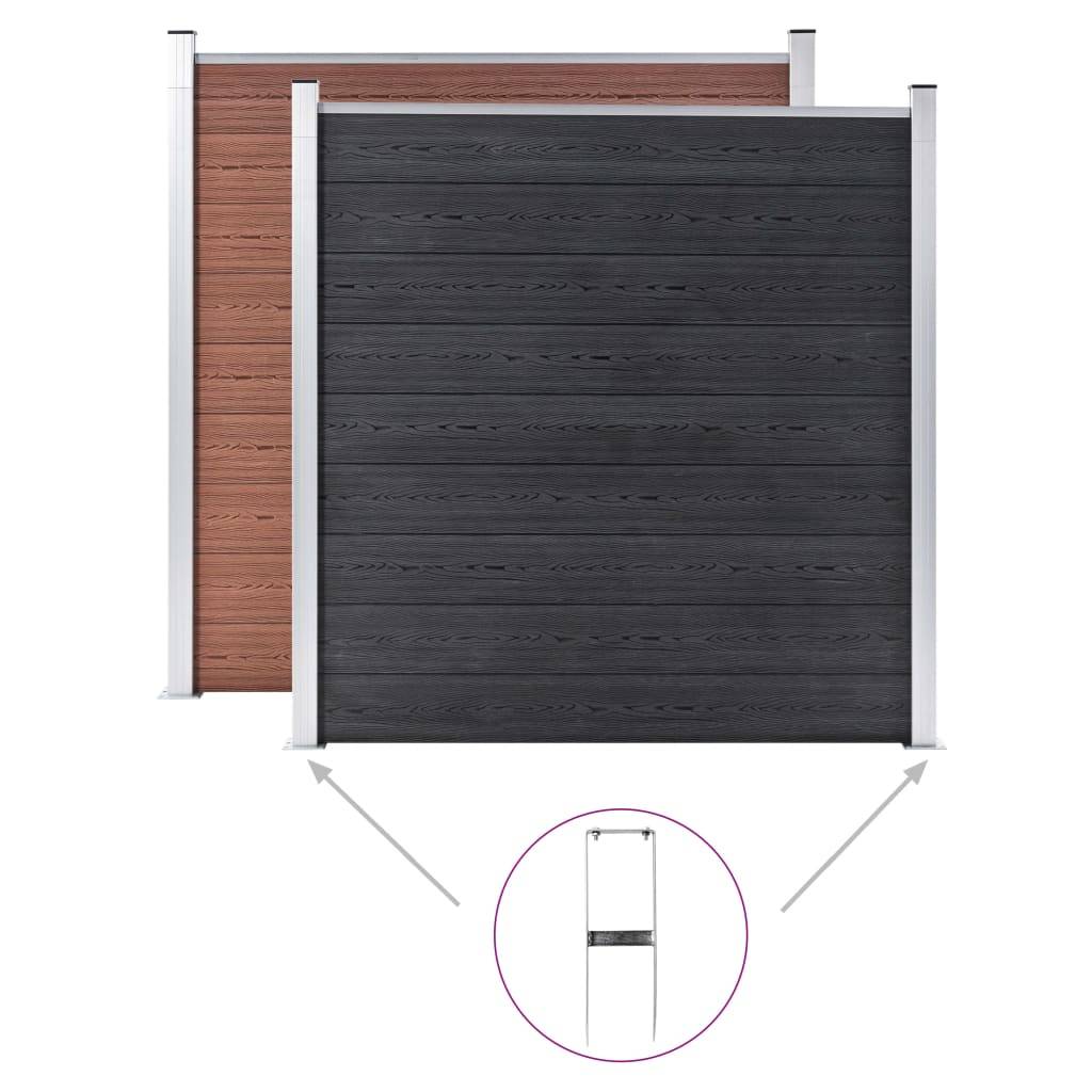 vidaXL Pfostenträger 2 Stk. für WPC Zaun Stahl 40 cm