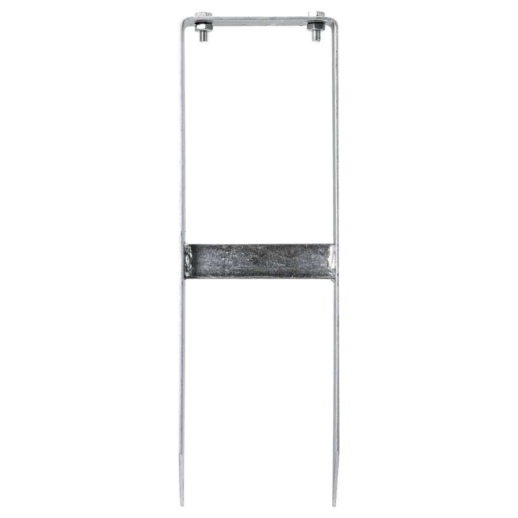 vidaXL Pfostenträger 2 Stk. für WPC Zaun Stahl 40 cm